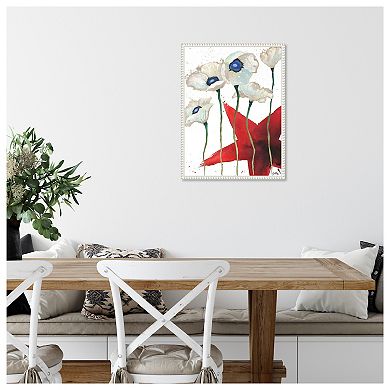 Patriotic Floral Iv By Elizabeth Medley Framed Canvas Wall Art Print