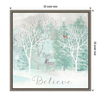 Peace On Earth Silver I By Cynthia Coulter Framed Canvas Wall Art Print