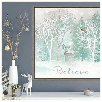 Peace On Earth Silver I By Cynthia Coulter Framed Canvas Wall Art Print