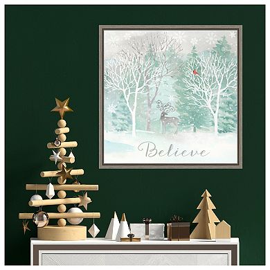 Peace On Earth Silver I By Cynthia Coulter Framed Canvas Wall Art Print