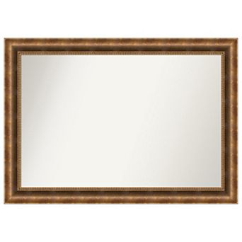Manhattan Non-beveled Wood Bathroom Wall Mirror