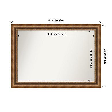 Manhattan Non-beveled Wood Bathroom Wall Mirror