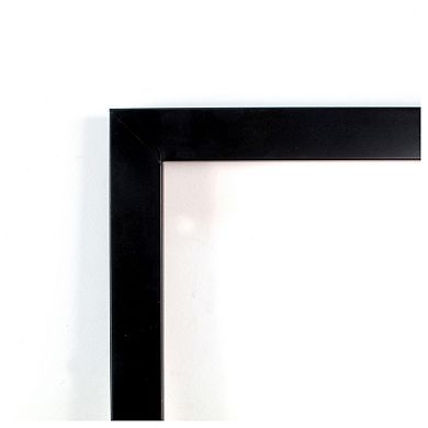 Svelte Noir Non-beveled Wood Bathroom Wall Mirror