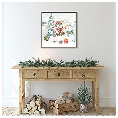 Snow Day Iii By Beth Grove Framed Canvas Wall Art Print