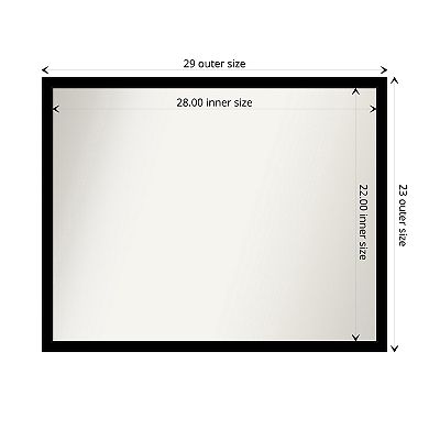 Jet Non-beveled Bathroom Wall Mirror