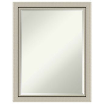 Romano Narrow Petite Bevel Wood Bathroom Wall Mirror