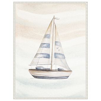Ocean Oasis Little Sail I By Patricia Pinto Framed Canvas Wall Art Print