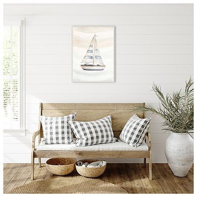 Ocean Oasis Little Sail I By Patricia Pinto Framed Canvas Wall Art Print