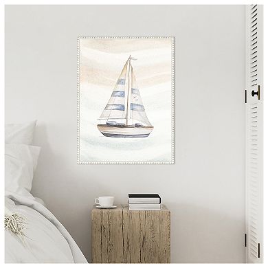 Ocean Oasis Little Sail I By Patricia Pinto Framed Canvas Wall Art Print