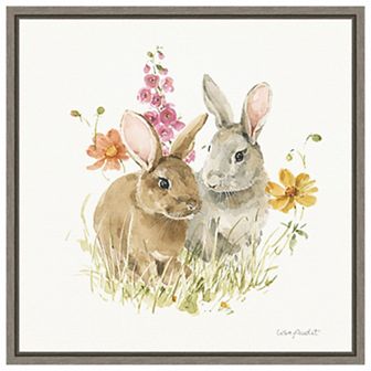 Hop On Spring Ii By Lisa Audit Framed Canvas Wall Art Print