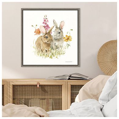 Hop On Spring Ii By Lisa Audit Framed Canvas Wall Art Print