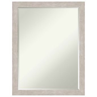 Marred Petite Bevel Wood Bathroom Wall Mirror