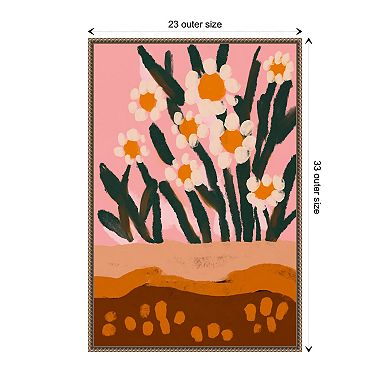Pastel Flower Impression No 3 By Treechild Framed Canvas Wall Art Print