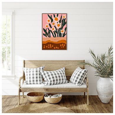 Pastel Flower Impression No 3 By Treechild Framed Canvas Wall Art Print