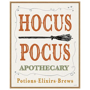 Hocus Pocus Halloween Color By Anne Tavoletti Framed Canvas Wall Art Print