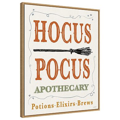 Hocus Pocus Halloween Color By Anne Tavoletti Framed Canvas Wall Art Print