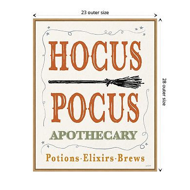 Hocus Pocus Halloween Color By Anne Tavoletti Framed Canvas Wall Art Print