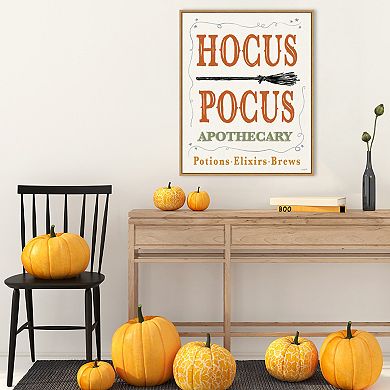 Hocus Pocus Halloween Color By Anne Tavoletti Framed Canvas Wall Art Print