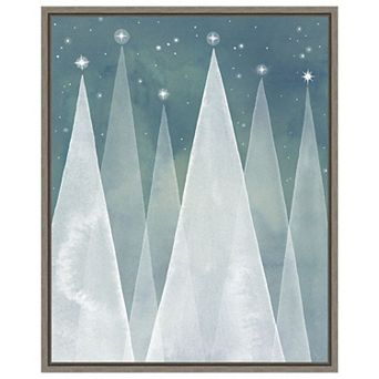 Mod Evergreens I By Grace Popp Framed Canvas Wall Art Print