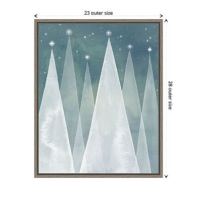 Mod Evergreens I By Grace Popp Framed Canvas Wall Art Print