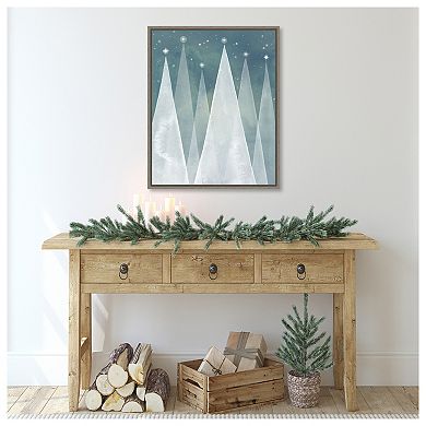 Mod Evergreens I By Grace Popp Framed Canvas Wall Art Print