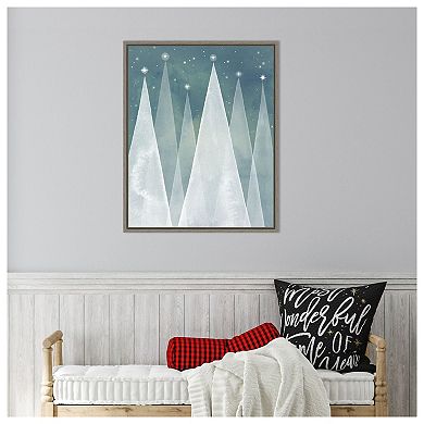 Mod Evergreens I By Grace Popp Framed Canvas Wall Art Print