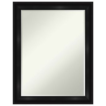 Grand Black Narrow Petite Bevel Bathroom Wall Mirror