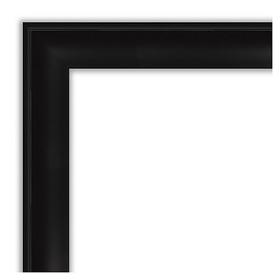 Grand Black Narrow Petite Bevel Bathroom Wall Mirror