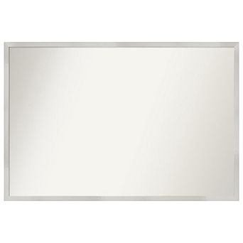 Svelte Non-beveled Wood Bathroom Wall Mirror