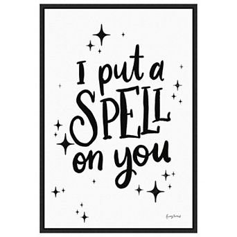 Sophisticated Spooky Iii Bw By Becky Thorns Framed Canvas Wall Art Print