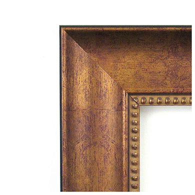 Manhattan Bronze Petite Bevel Wood Bathroom Wall Mirror