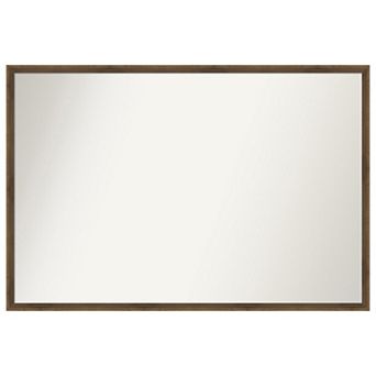 Lucie Light Non-beveled Wood Bathroom Wall Mirror