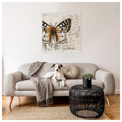 Living Your Dreams I Butterfly By Patricia Pinto Framed Canvas Wall Art Print