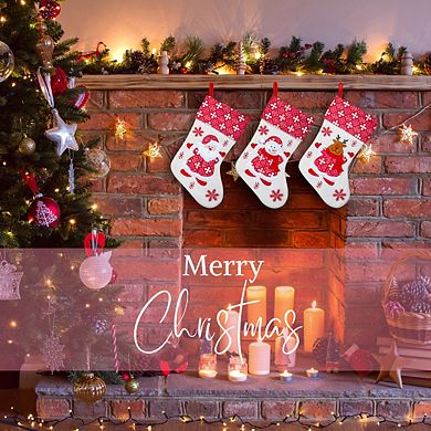 Lexi Home 3-Pack Polar Fleece Christmas Holiday Stockings