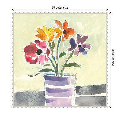 Morning Flowers By Vas Athas Framed Canvas Wall Art Print