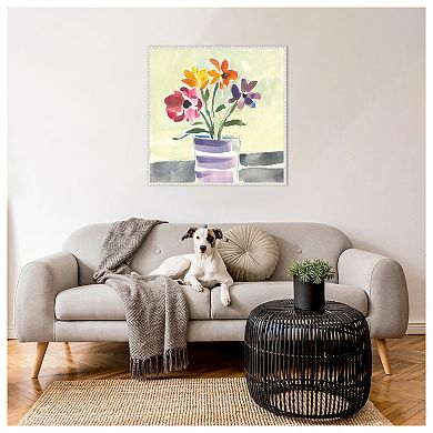 Morning Flowers By Vas Athas Framed Canvas Wall Art Print
