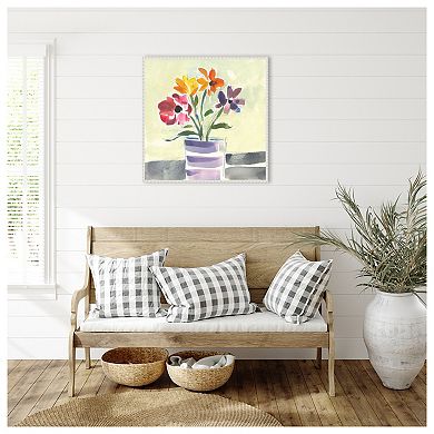 Morning Flowers By Vas Athas Framed Canvas Wall Art Print