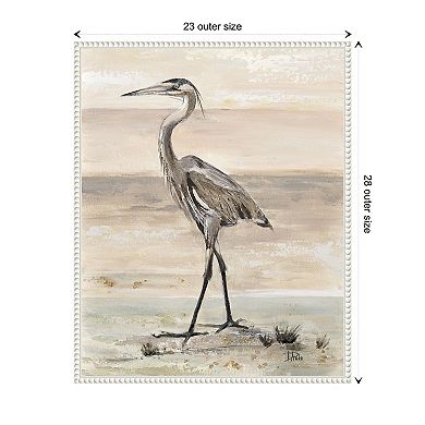 The New Egret By Patricia Pinto Framed Canvas Wall Art Print