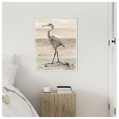 The New Egret By Patricia Pinto Framed Canvas Wall Art Print