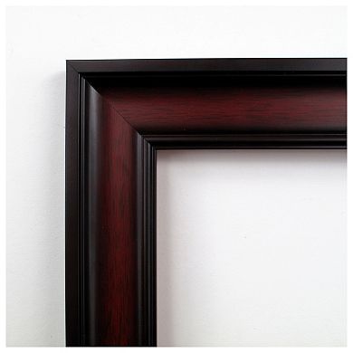 Rubino Cherry Scoop Petite Bevel Wood Bathroom Wall Mirror