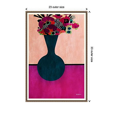 My Little Flowers By Bo Anderson Framed Canvas Wall Art Print