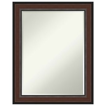 Harvard Walnut Petite Bevel Bathroom Wall Mirror