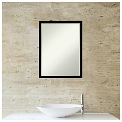 Jet Black Petite Bevel Bathroom Wall Mirror