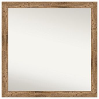 Owl Narrow Non-beveled Wood Bathroom Wall Mirror