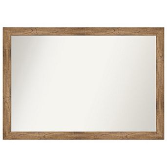 Owl Narrow Non-beveled Wood Bathroom Wall Mirror