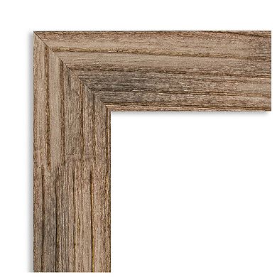 Owl Narrow Non-beveled Wood Bathroom Wall Mirror