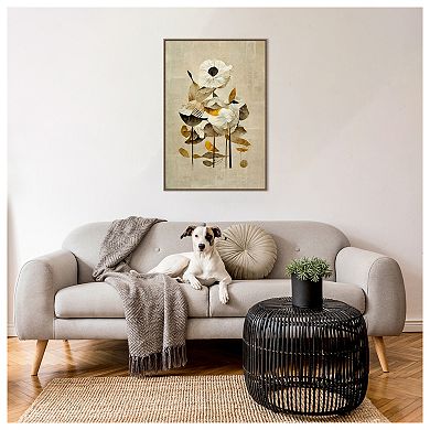 Sunbathing Flower By Treechild Framed Canvas Wall Art Print