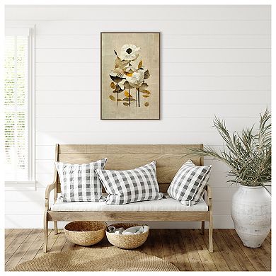 Sunbathing Flower By Treechild Framed Canvas Wall Art Print