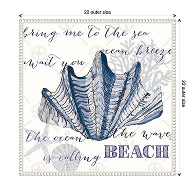 Indigo Ocean Treasures Iv By Gina Ritter Framed Canvas Wall Art Print