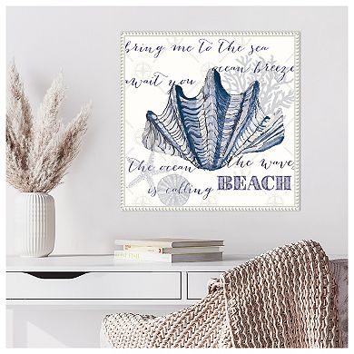 Indigo Ocean Treasures Iv By Gina Ritter Framed Canvas Wall Art Print